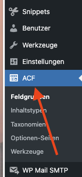 ACF anwählen